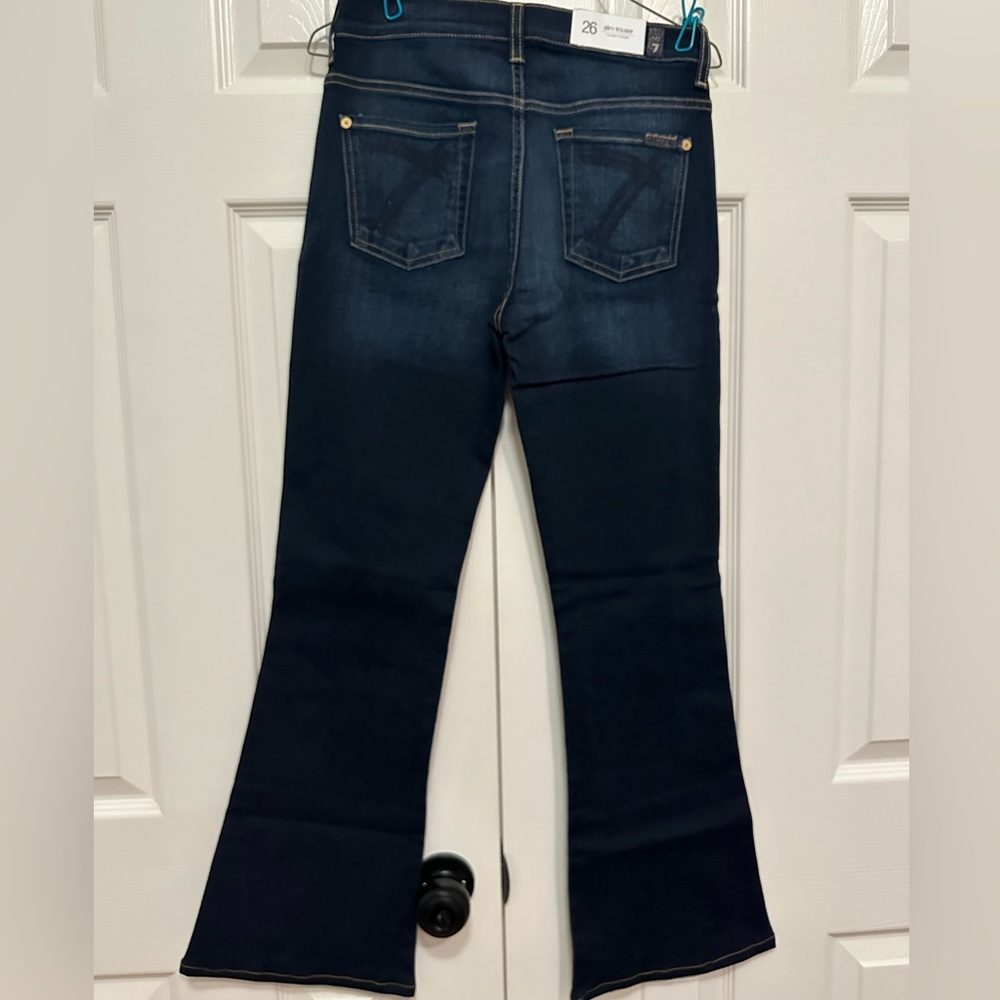7 For All Mankind Dark Indigo Flare Jeans